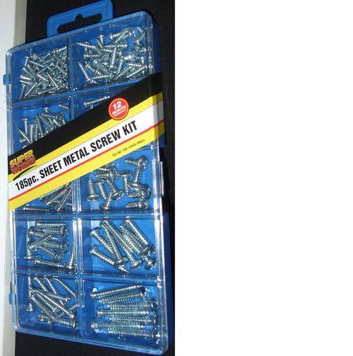 185pcs Sheet Metal Screw Kit - Super Works
