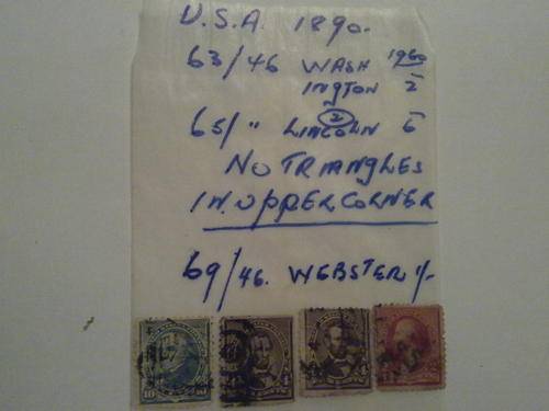 1890 Usa Stamps