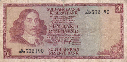 1 RAND NOTE- SOUTH AFRICAN RESERVE BANK - AS PER SCAN