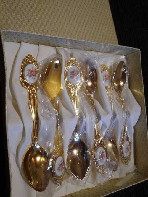 Eetrite 24-Carat Gold Plated Teaspoon Set