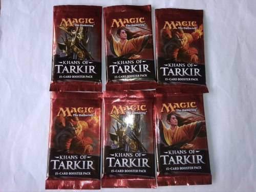 Magic the Gathering - 6x Khans of Tarkir Repack boosters (6 Opened MTG Packs)