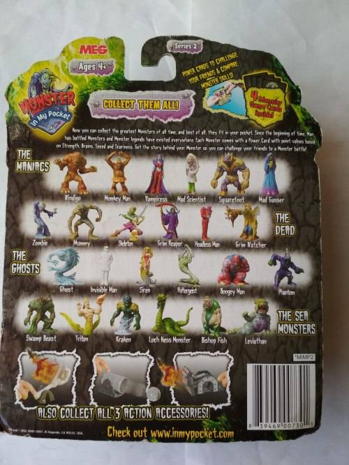 Monster in my Pocket - 4 Figurines in Pack - 2nd Gen 2006 Series 1 - *NEW*