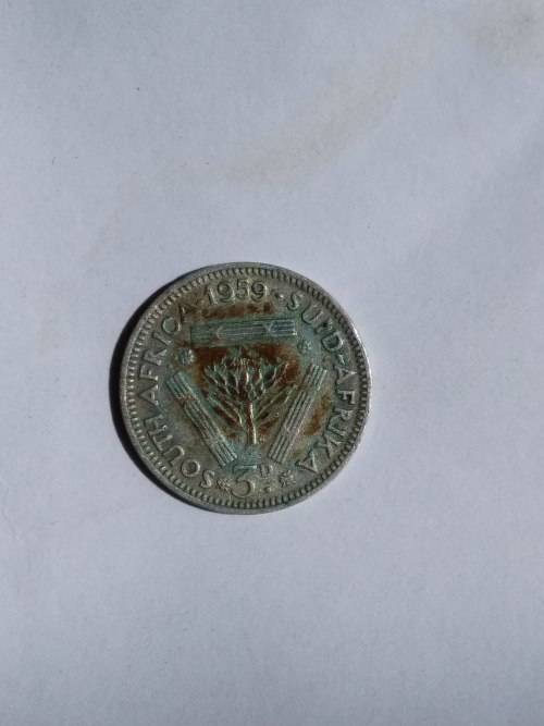 VINTAGE SA Coin bundle (Two 1 Rand/ Tickey/ 10c 1964)