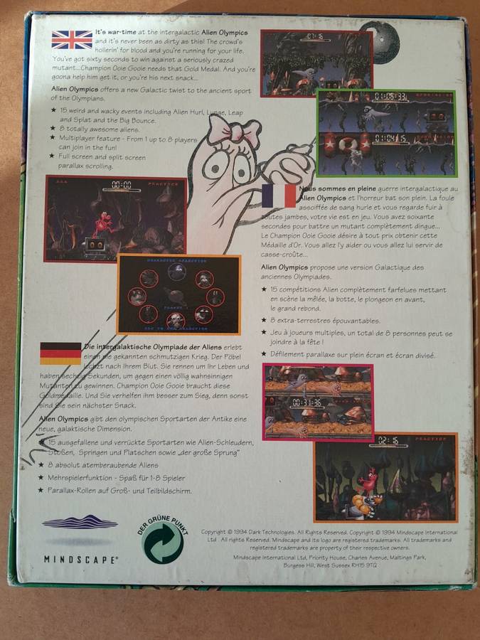 Alien Olympics - Mindscape - Big Box Edition PC-CD Game