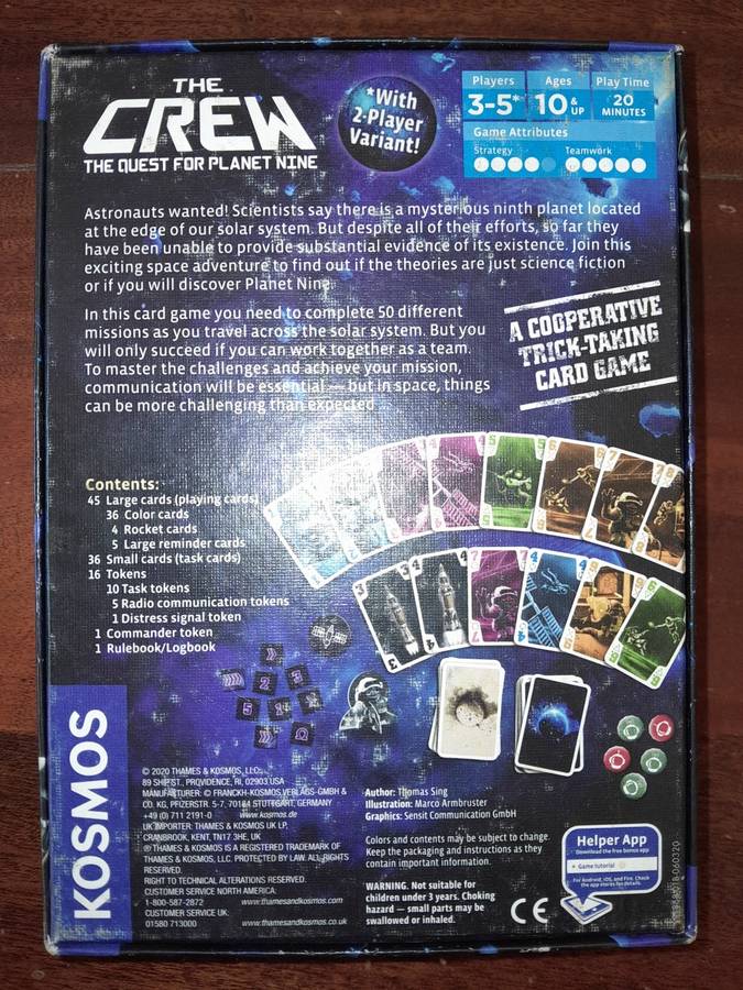 The Crew: The Quest for Planet Nine Card Game (Complete)