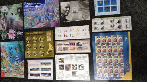 Lot of mini sheets, strips and one single. Cat Value R770+