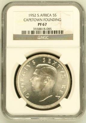 1952 S.Africa 5S CapeTown Founding (Second Highest Grade) by NGC