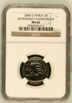 2004 S.Africa 2R Democracy Anniversary grade by NGC