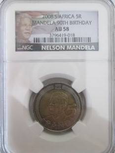 ONLY 6604 EVER MADE 2008 MANDELA 90TH BIRTHDAY  R 5 NEW LABEL