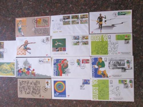 alot of stamps all in one +-240 stamps on 75 FDC and Souvenir Sheets (bid per fdc to take lot)