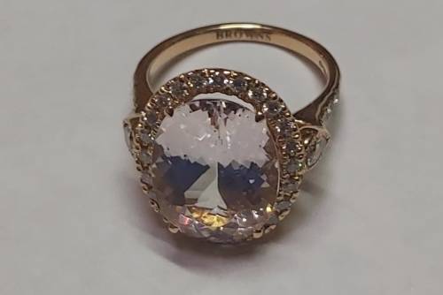 Rose Quartz and Rose Gold Ring