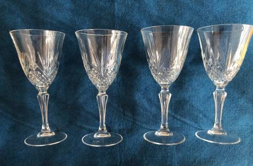 Salzburg crystal wine glasses (2 boxes) - bid per box (Cristal de Flandre)