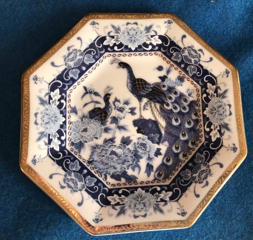 Octagonal Imari style display plate