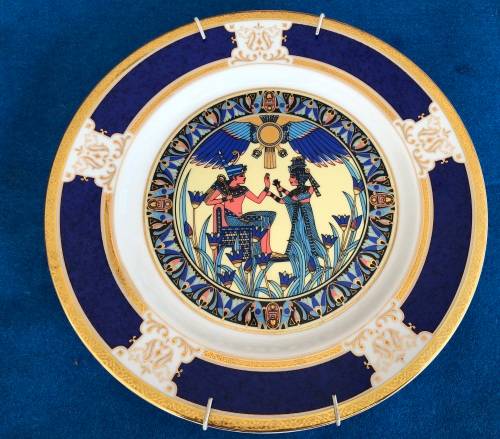 Beautifully decorated Egyptian wall plate
