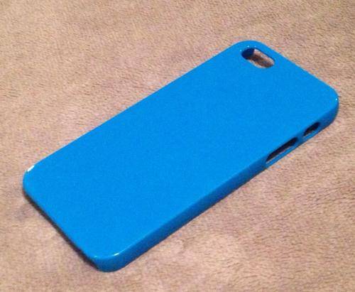 Blue hard back iphone 5 cover
