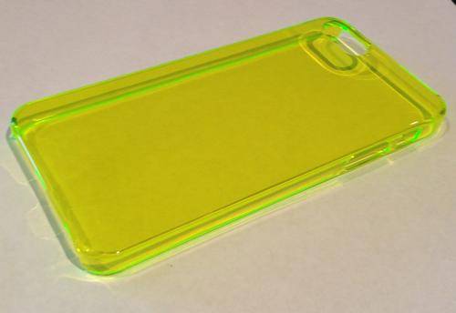 Neon Yellow hard back see through iphone 5/5s cover case