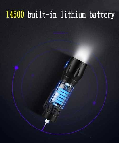 POWERFUL LED FLASHLIGHT Built in Battery(CAMO)
