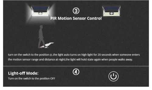 30 WATT LED Outdoor Solar Light , 3 Mode Settings