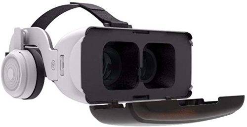 `Immersive Virtual Reality Experience with SHINECON 3D VR Glasses and Earphones (White)`