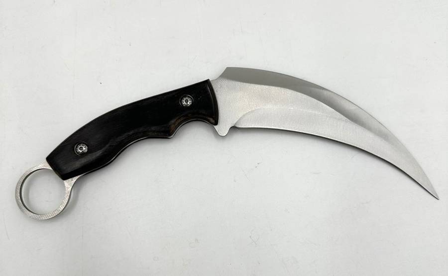 Full Tang Stainless Steel Karambit 25cm  With Belt Loop Pouch