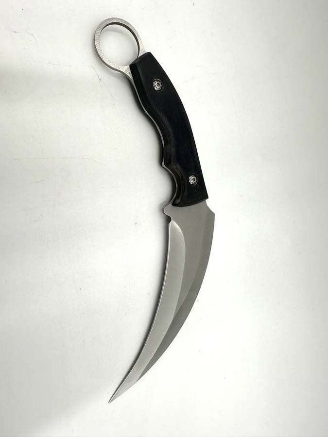 Full Tang Stainless Steel Karambit 25cm  With Belt Loop Pouch