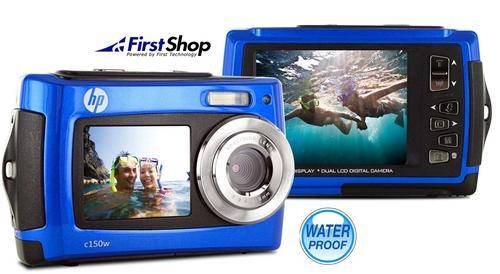 New HP C150W Underwater Digital Camera - 16MP, 3m waterproof depth - Option of Red, Blue or Black!