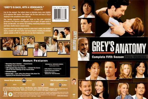 GREY'S ANATOMY - COMPLETE FIFTH SEASON MORE MOMENTS ( 7 DISC BOXSET )