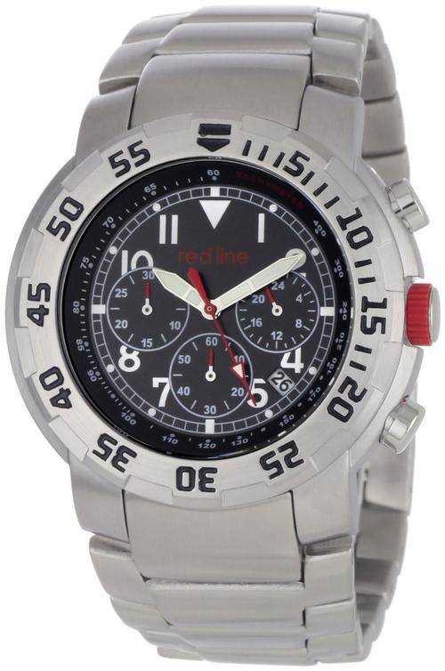 **R9999** Red Line Men's RL-50010-11 RPM Chronograph Black Dial Stainless Steel Watch