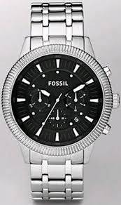 Fossil Chronograph Date Silver 50m Mens Watch FS4589
