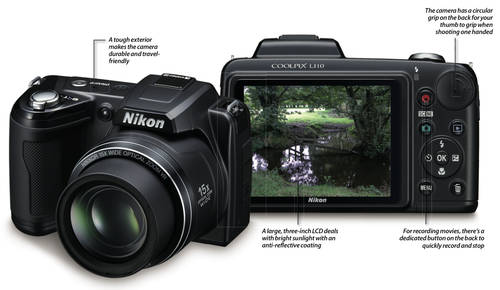 Nikon Coolpix L110 12.1MP Digital Camera with 15x Optical Vibration Reduction (VR) Zoom and 3.0-Inch