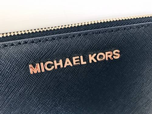 Michael Kors Black Leather Travel Wallet