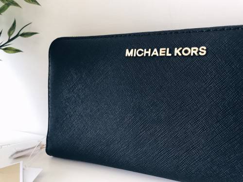 Michael Kors Black Leather Travel Wallet