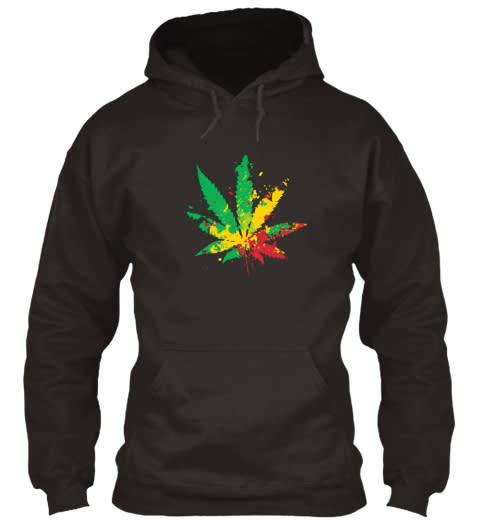 Rasta Veg Leaf Coloured Hoodie