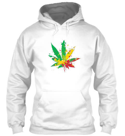 Rasta Veg Leaf Coloured Hoodie