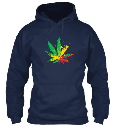 Rasta Veg Leaf Coloured Hoodie