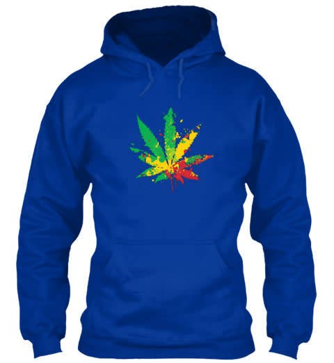 Rasta Veg Leaf Coloured Hoodie