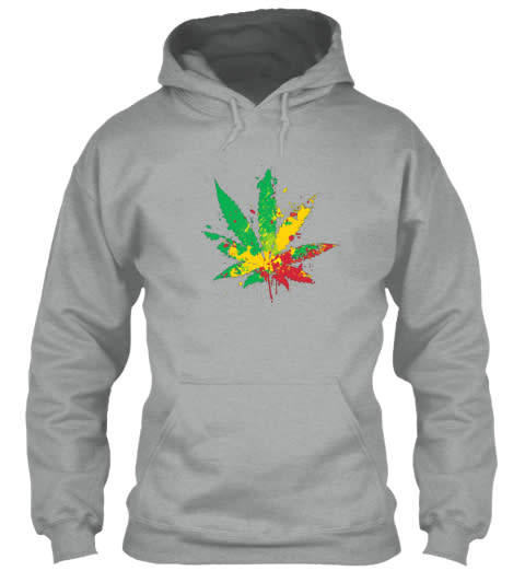 Rasta Veg Leaf Coloured Hoodie