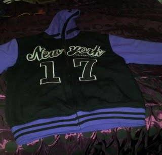 L.A BASEBALL JACKET ( BLUE AND BLK )