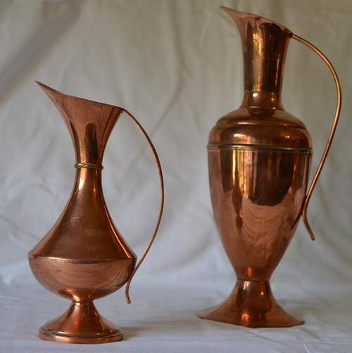 2 Red Copper Ornaments