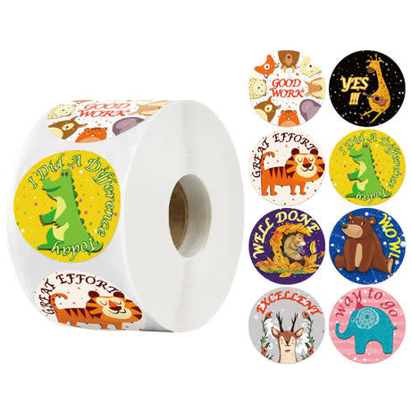teacher incentive stickers - roll 500stickers