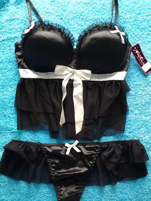 Lingerie Sets Black and grey