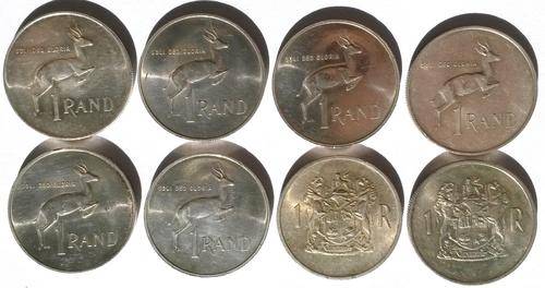 Silver Rand lot - 8 x R1 Silver Coins