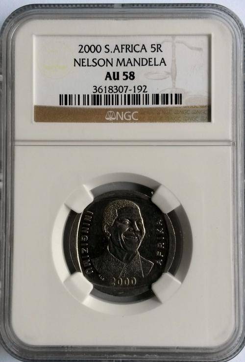Mandela 2000 R5 - NGC Graded AU58