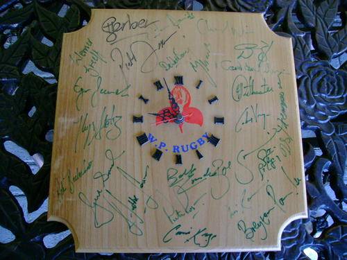 WP Rugby team signature on shield