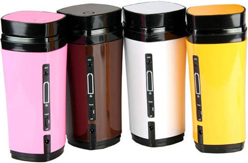 USB Rechargeable Heated Warmer Coffee Mug Cup with Automatic Stirring