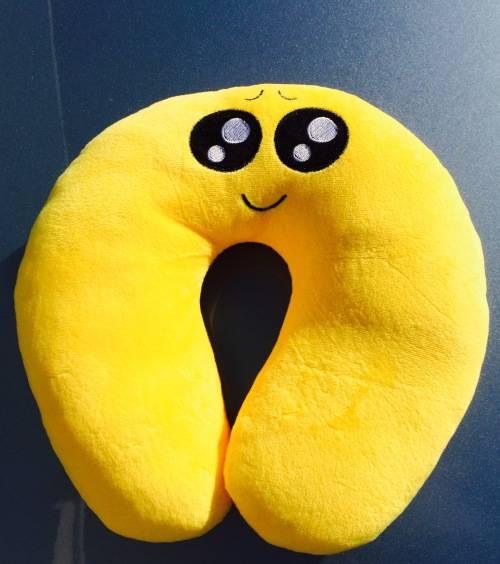 Emoji Travel Pillow with Free Emoji Cube Keyring