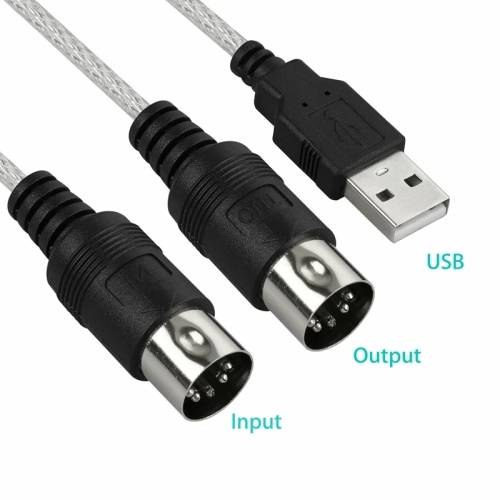 MIDI USB Cable Converter PC to Music Keyboard Adapter