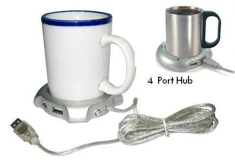 USB 4 Port Hub & Coffee Warmer!!! No more cold coffee during your hectic work day!!!