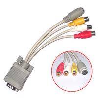 VGA to TV Converter S-Video & 3 RCA Out Cable Adapter
