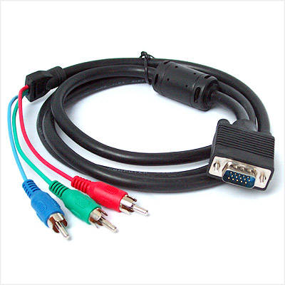 VGA to 3 RCA AV Audio Video Male to Male Cable